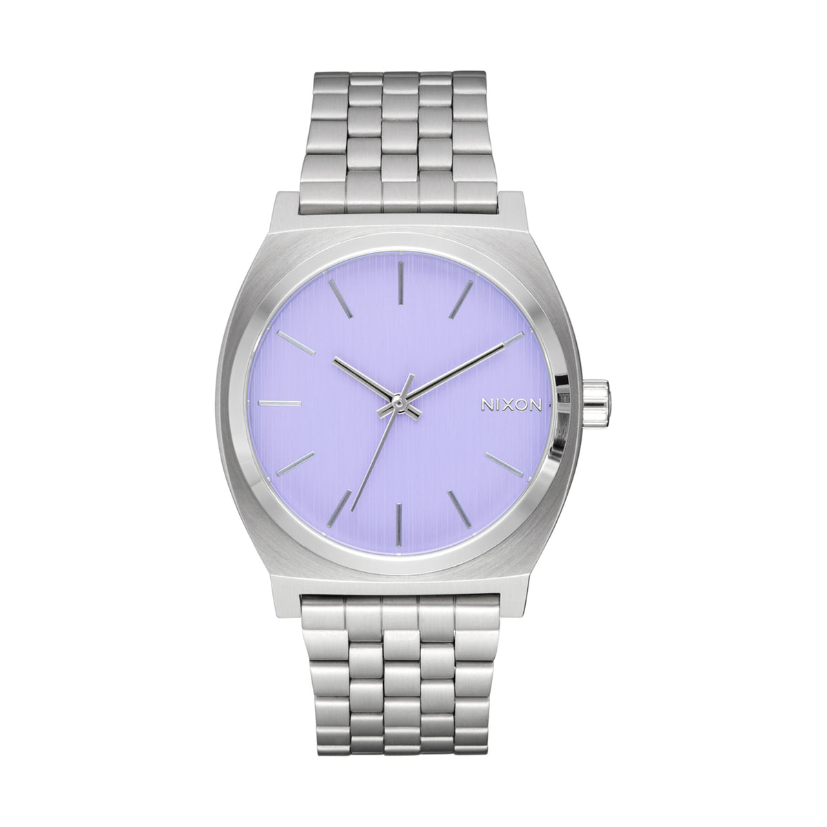 Relógio Nixon Time Teller Prateado e Lavanda — vista frontal