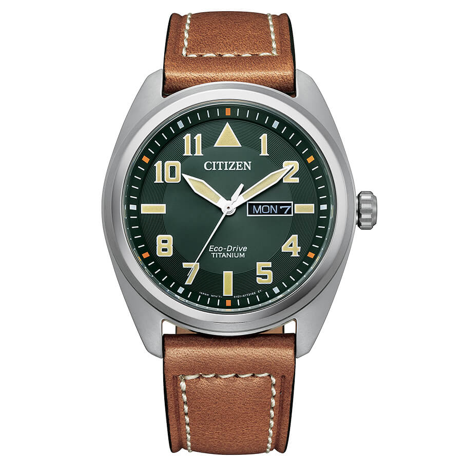 Relógio Citizen Super Titanium Eco-Drive Green — BM8560-11X