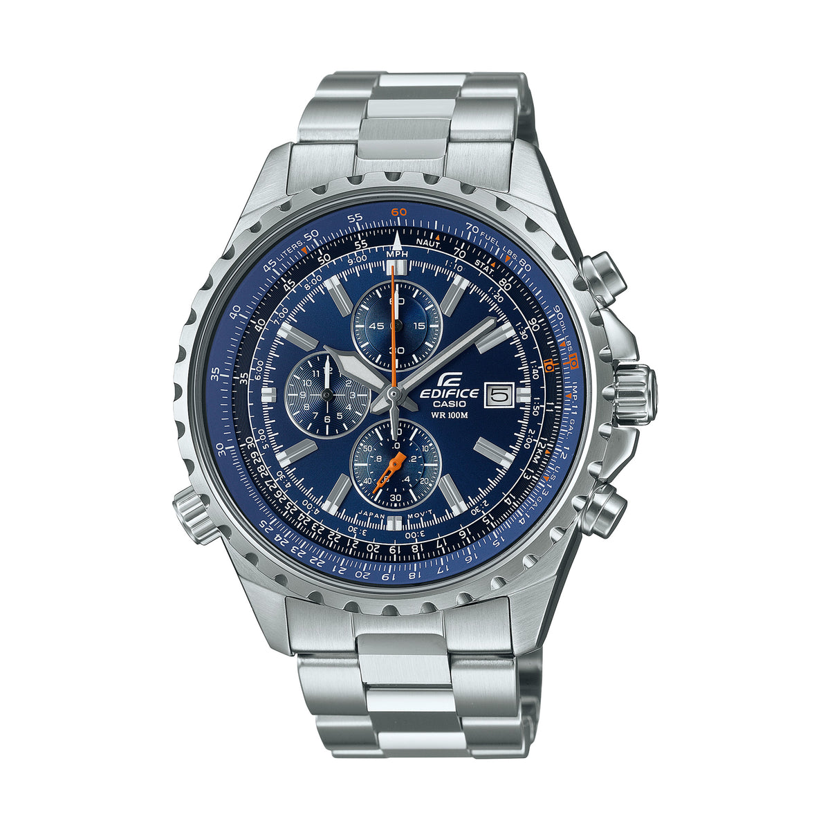Relógio Casio Edifice EF-527D-2AVUEF Cronógrafo Azul — vista frontal