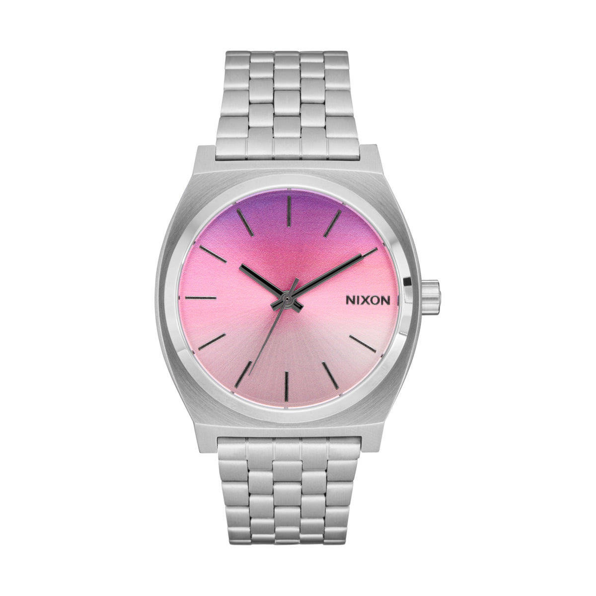Relógio Nixon Time Teller Prateado e Dawn – vista frontal