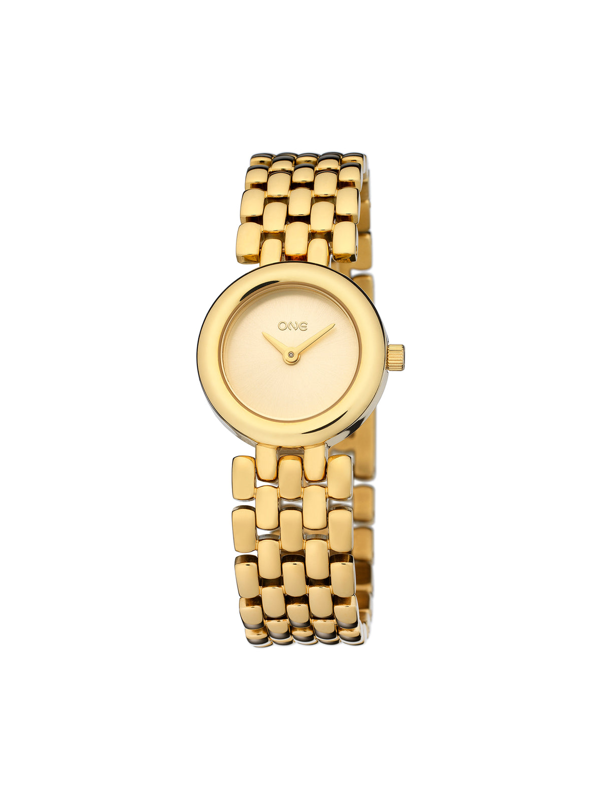 Relógio ONE Belle Dourado, vista frontal; referência OL1709BG62T