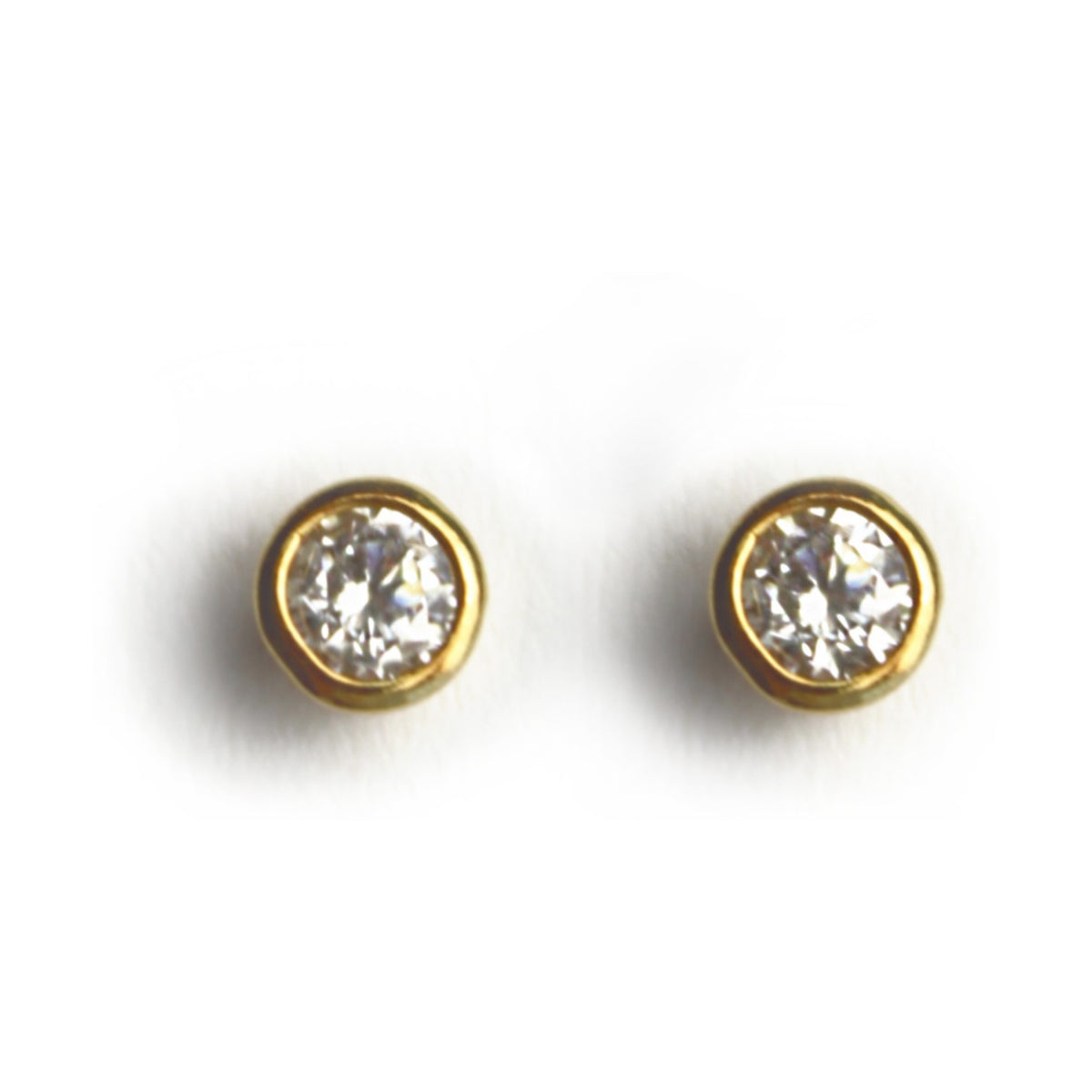 Brincos Amen Diamonds Forever Ponto de Luz Dourados ELPT30GB