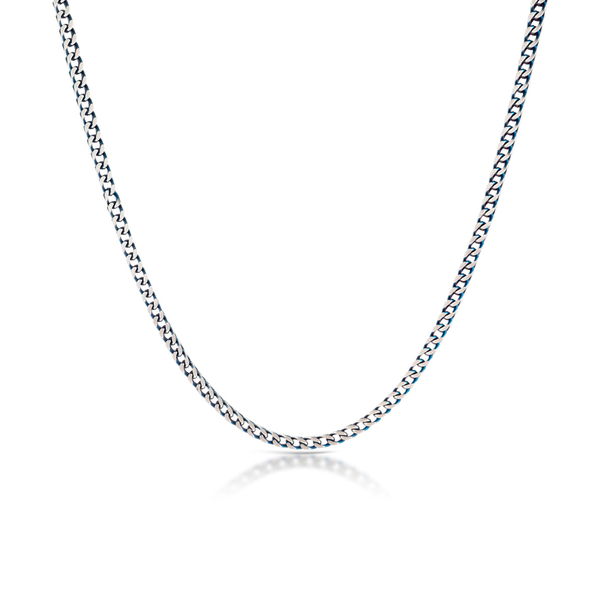 Colar ONE Men Shimmer prateado e azul