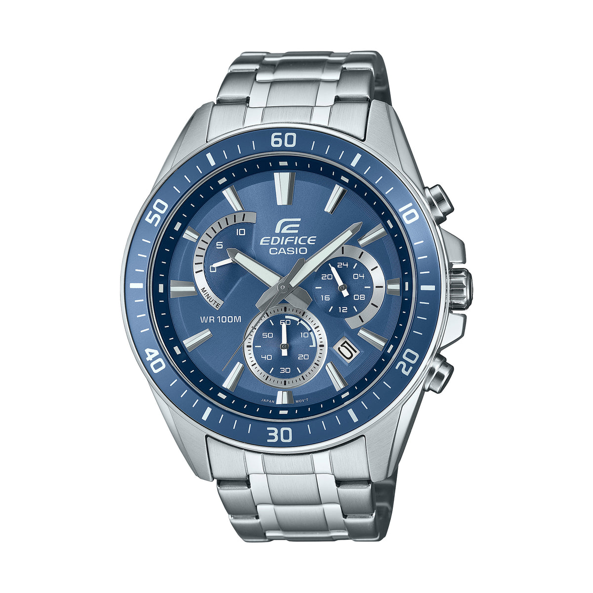 Relógio Casio Edifice EFR-552D-2AVUEF Azul — vista frontal