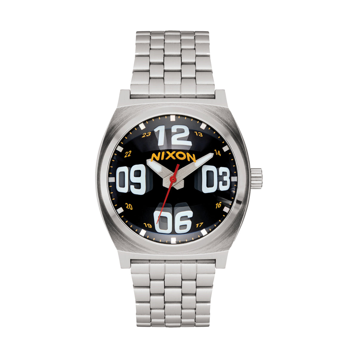 Relógio Nixon Time Teller Fisheye Prateado e Preto – vista frontal