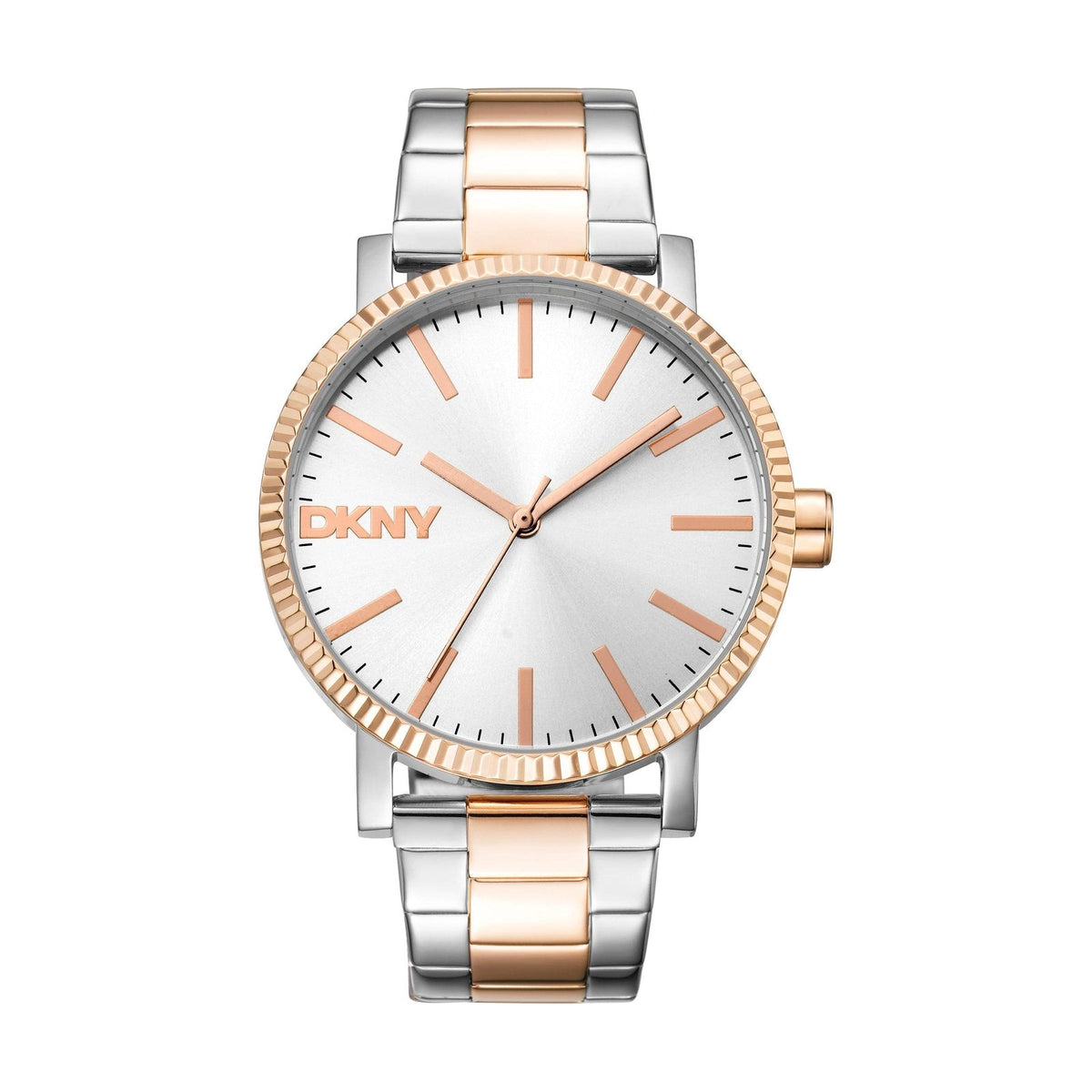 Relógio DKNY Soho Maxi Bicolor Rose Gold — referência DK1L034M0085