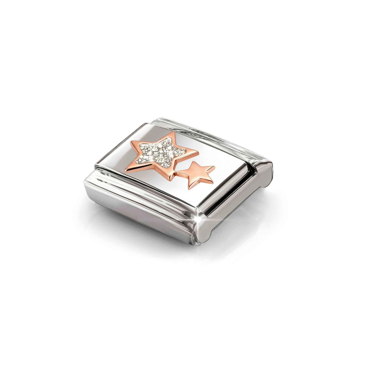 Link Nomination Composable Classic Estrelas com Glitter — vista em perspetiva