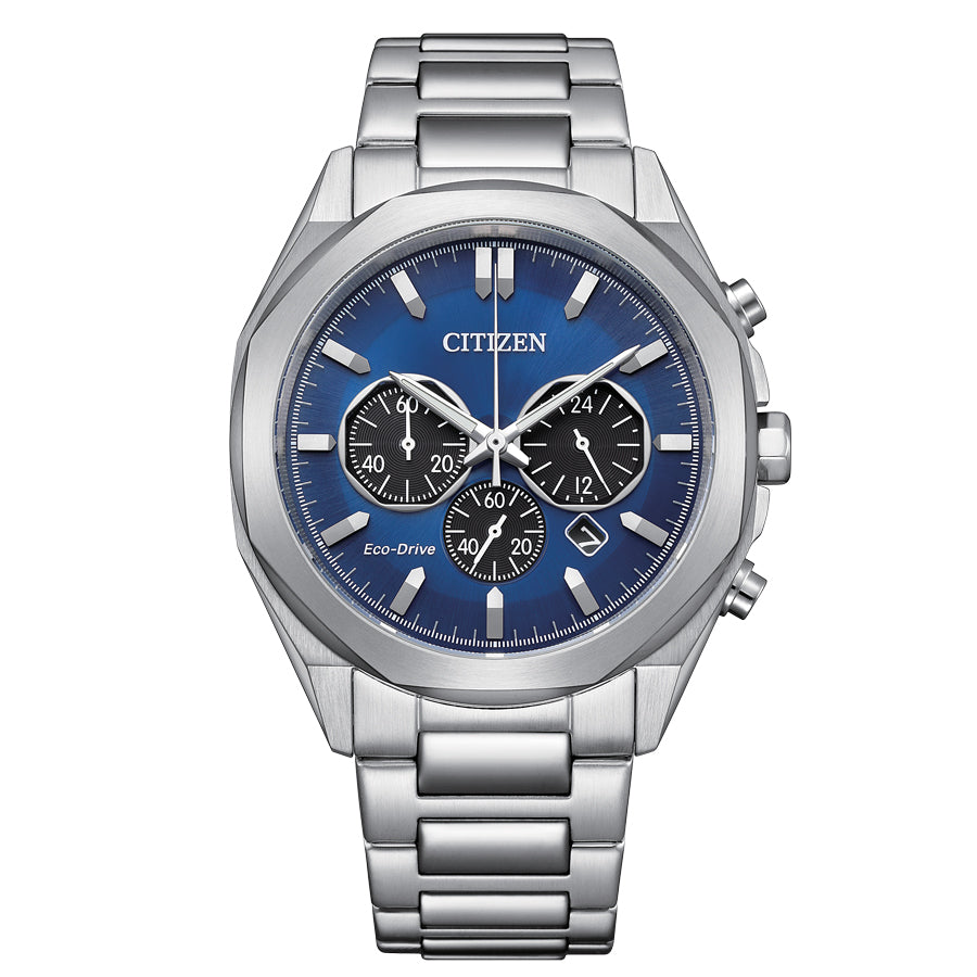 Relógio Citizen Eco-Drive Chrono Elegant Azul — CA4590-81L