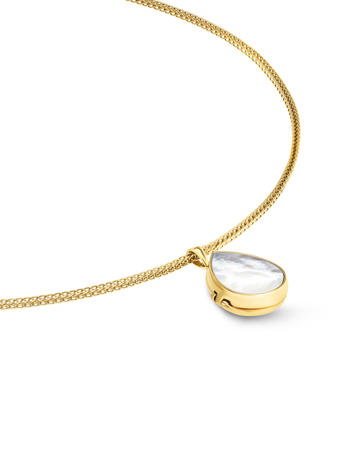 Colar Relicário ONE Pearl Memories Dourado, vista principal; referência OJNN97G
