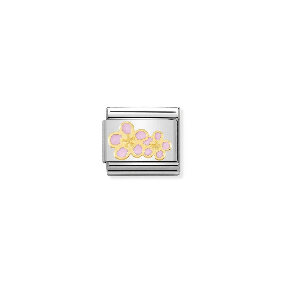 Link Nomination Composable Classic Flor de Pessegueiro Rosa — vista frontal