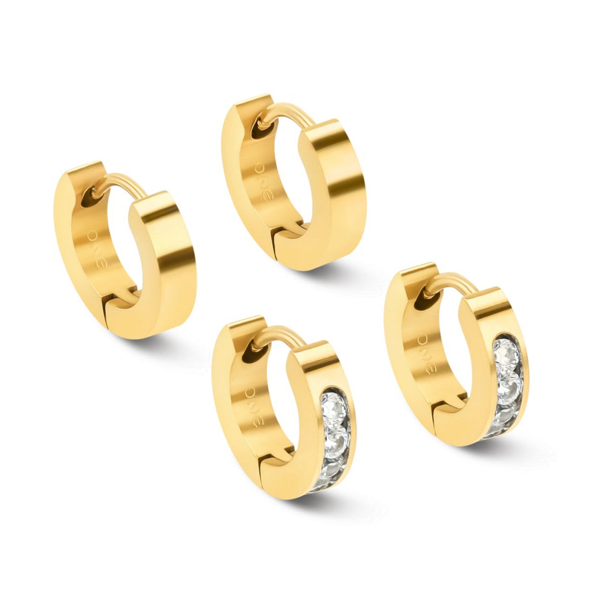 Set de Brincos ONE Shimmer Gold — OJSET08G
