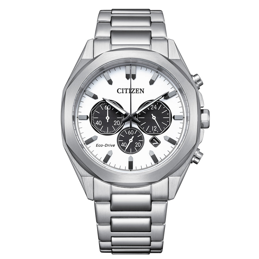 Relógio Citizen Eco-Drive Chrono Elegant Branco — CA4590-81A