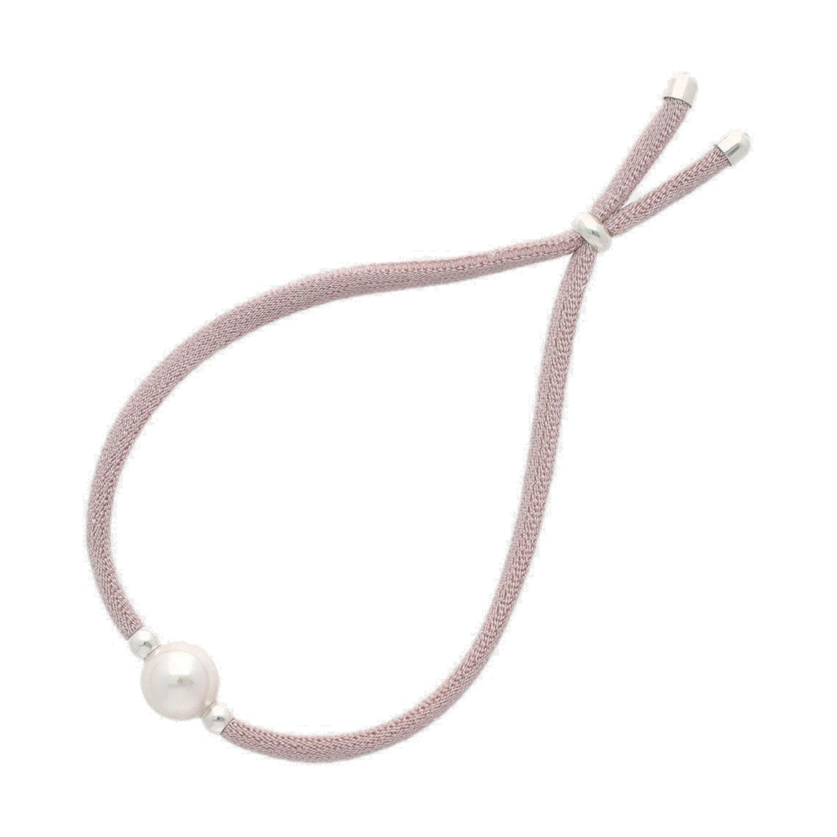 Pulseira Majorica Sifnos rosa com pérola branca redonda de 8 mm