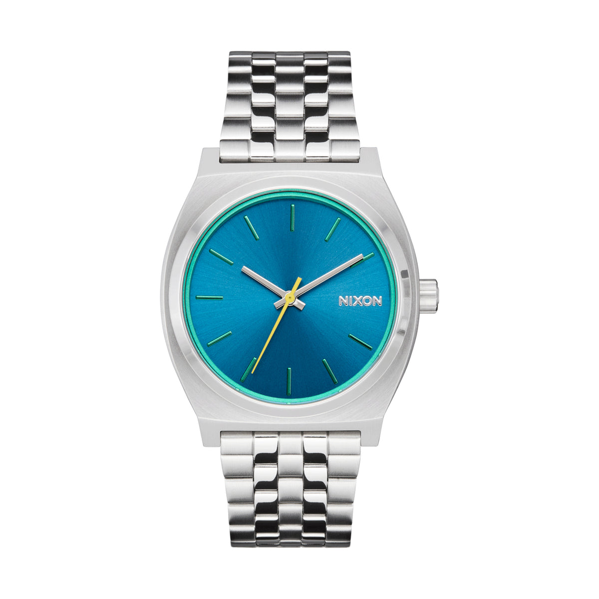 Relógio Nixon Time Teller Prateado e Azul Byron A045-5302 — vista frontal