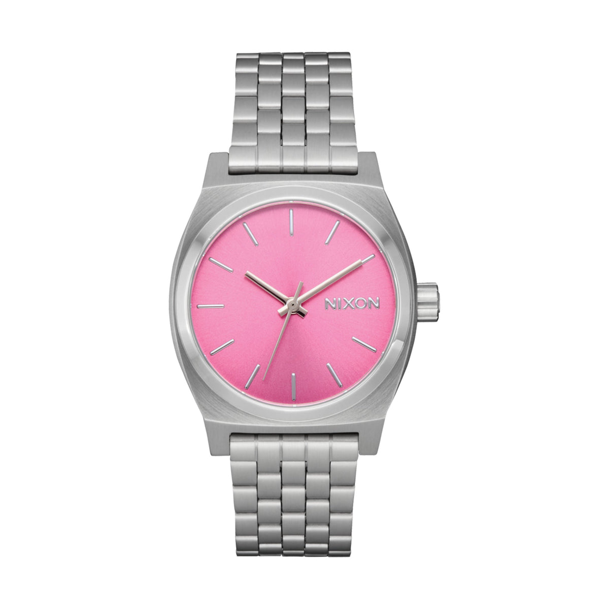 Relógio Nixon Medium Time Teller Prateado e Rosa A1130-2719 — vista frontal