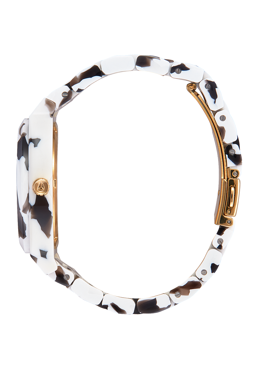 Relógio Nixon Time Teller Acetate Black Tortoise, vista lateral