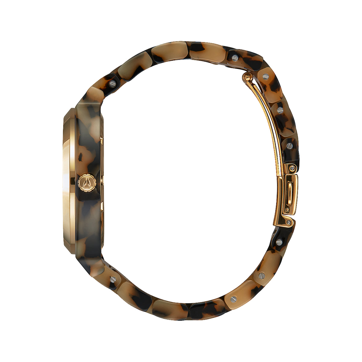 Relógio Nixon Time Teller Acetate Cream Tortoise – vista lateral
