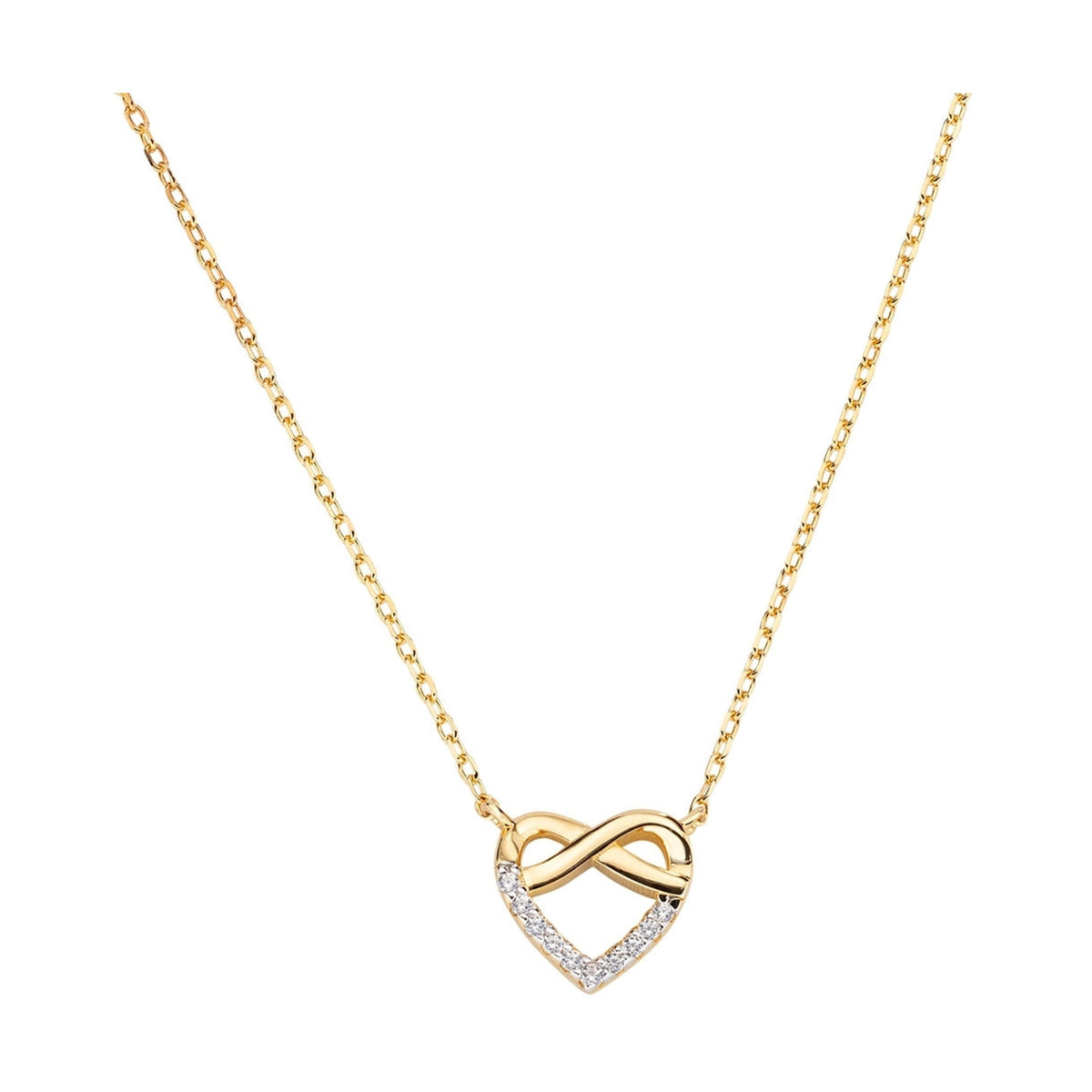 Colar Amen Coração e Infinito Dourado — referência CLHIGBZ