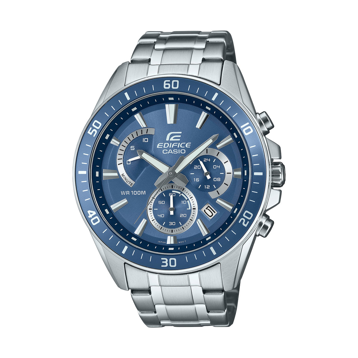 Relógio Casio Edifice EFR-552D-2AVUEF Azul — vista frontal