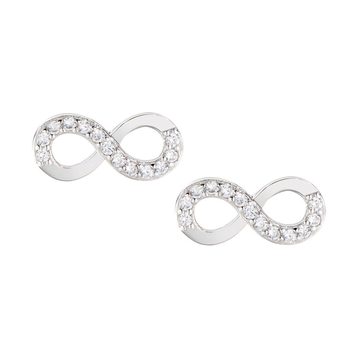 Brincos Amen Diamonds Infinito com Zircónias — referência EIBBZ3