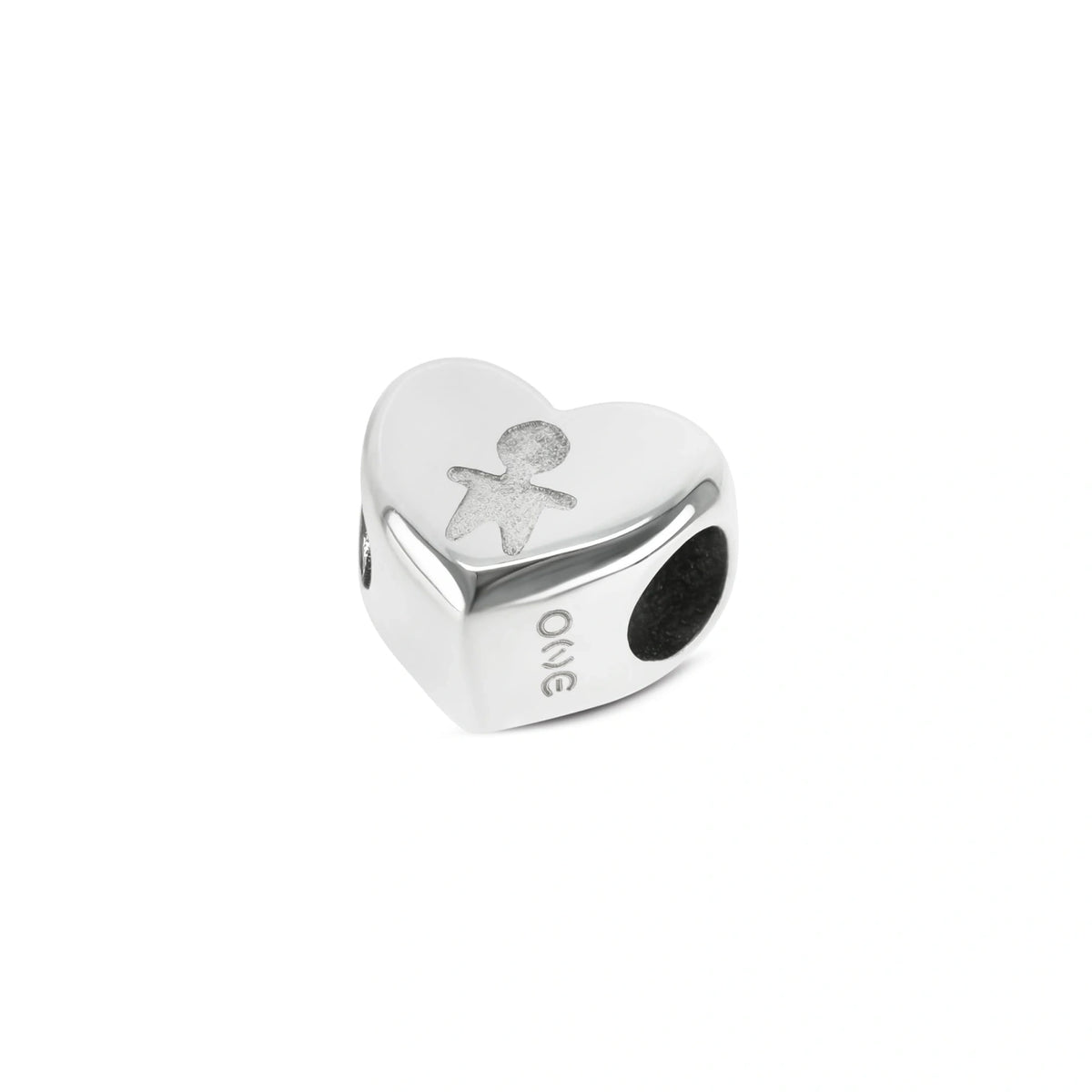 Charm ONE Story Menino Prateado — OJCS06S, vista do produto