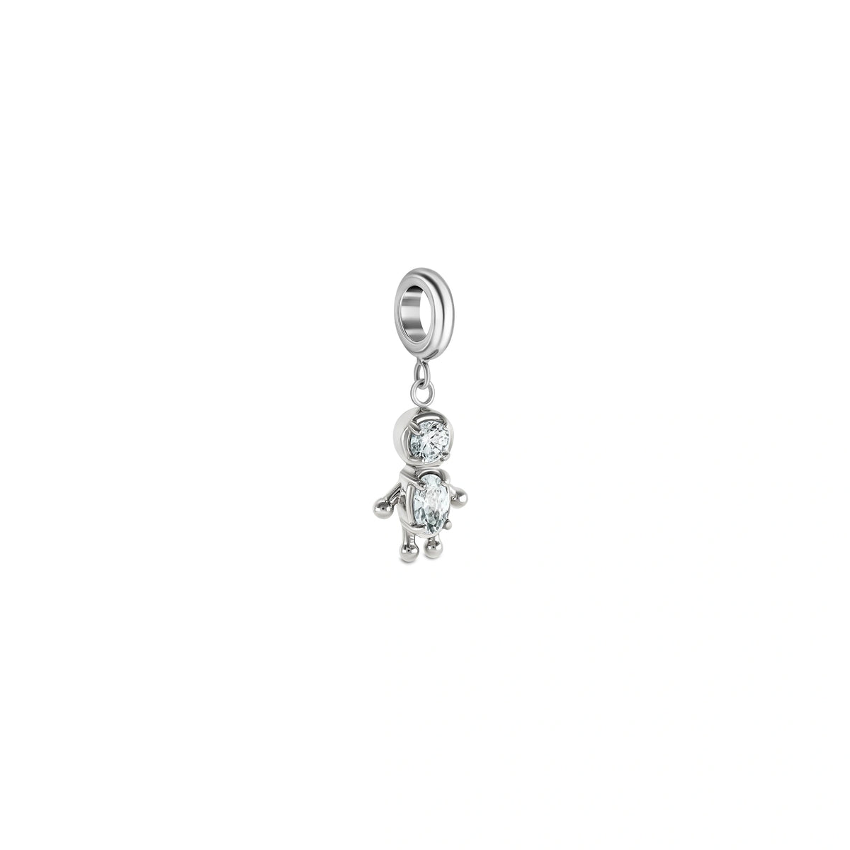 Charm ONE Life Menino Cristal Prateado — OJEBC725, vista do produto