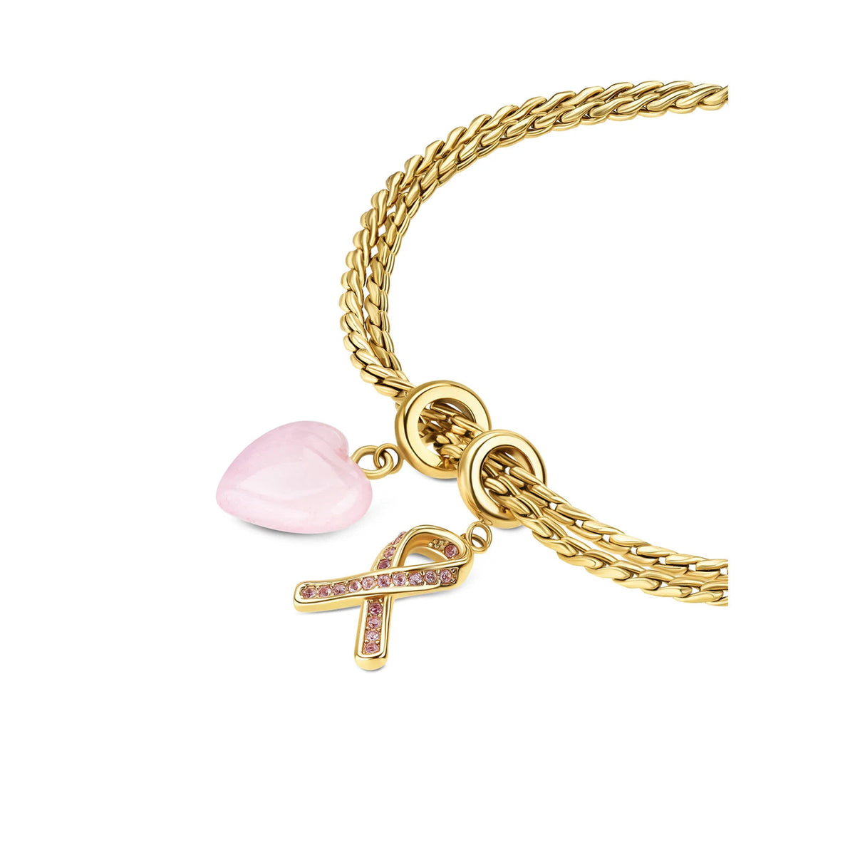 ONE OJEFLSET01G — detalhe dos dois pendentes da pulseira