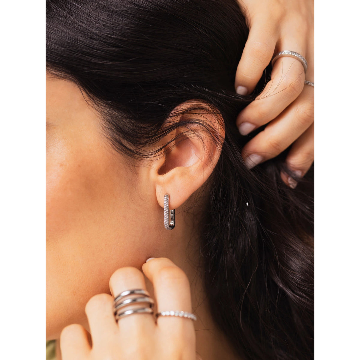 Brincos ONE Geometric Affair OJEG02S — utilizacao