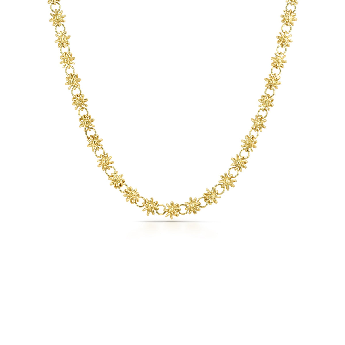 Colar ONE Neckmess Daisy dourado com margaridas