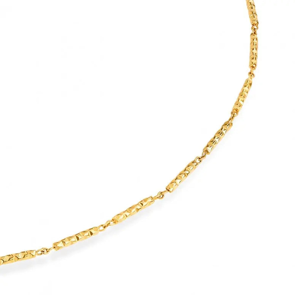 Colar ONE Neckmess Fine dourado em pormenor