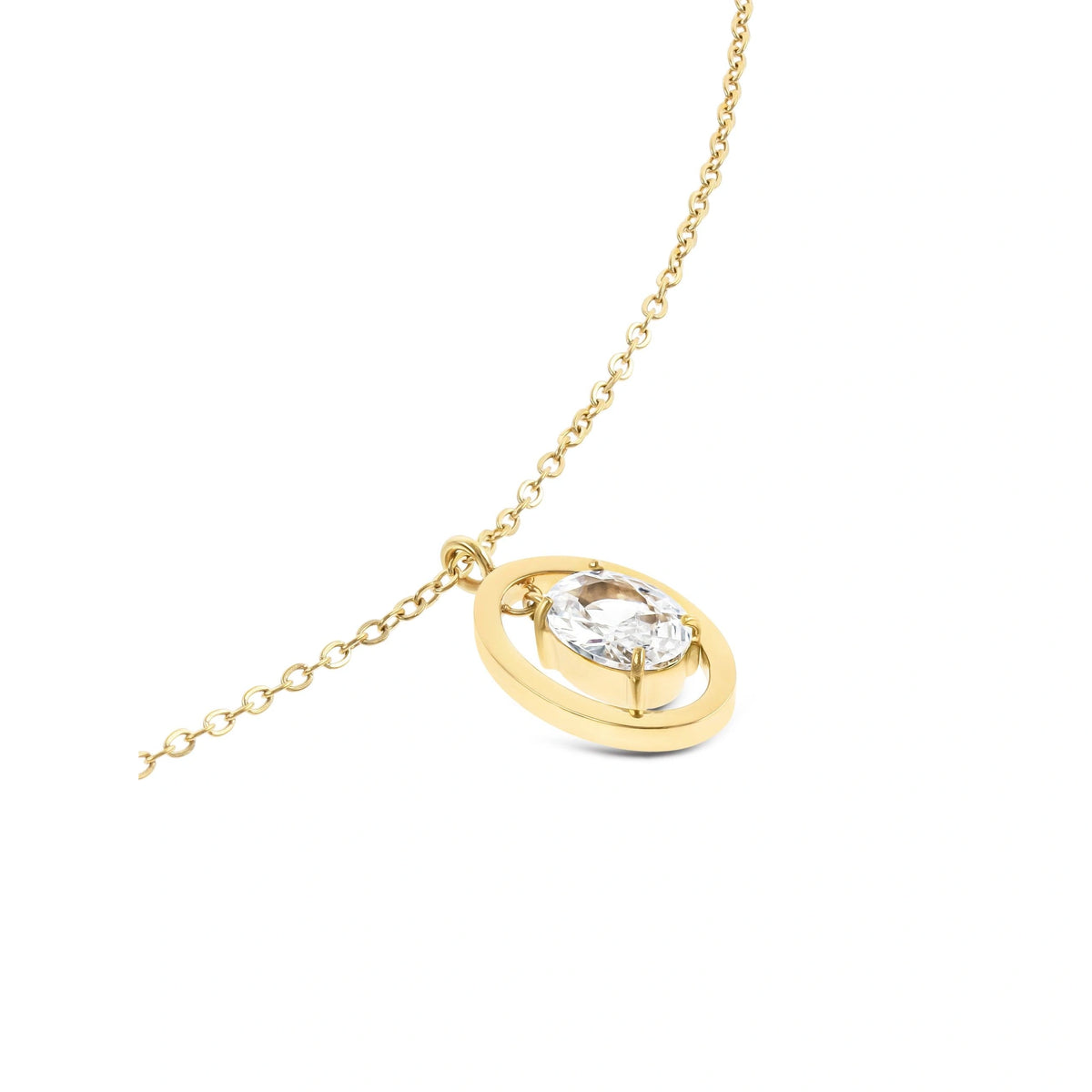 Colar ONE Birthstone OJNN39G — pormenor do pendente com zircónia