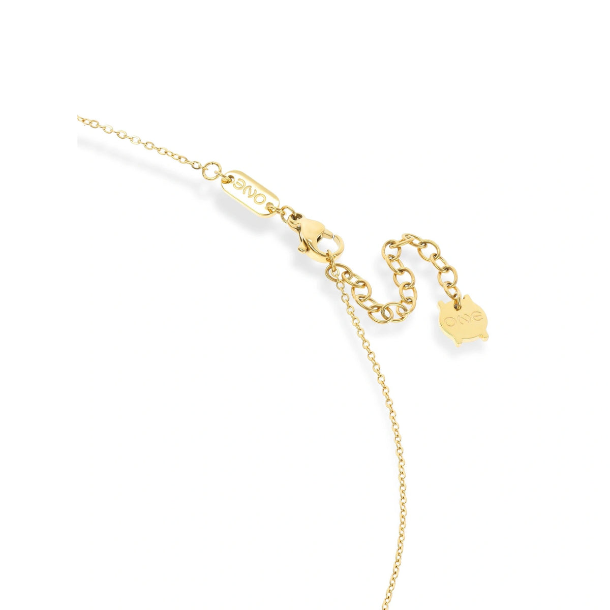 Colar ONE Birthstone OJNN42G — pormenor da corrente, extensão e fecho