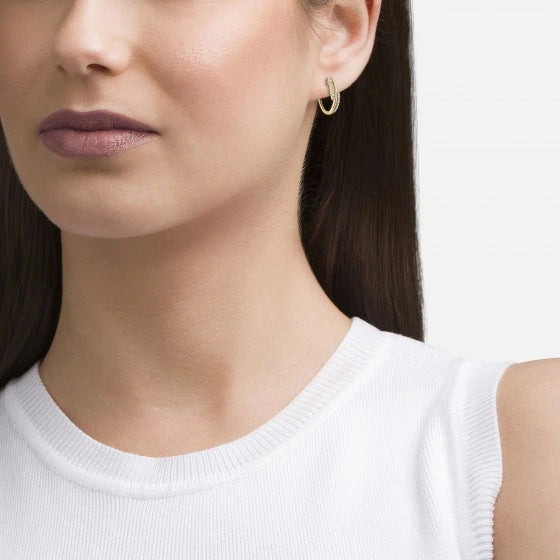 Argolas Unike Classy Two Lines Douradas — vista adicional oficial