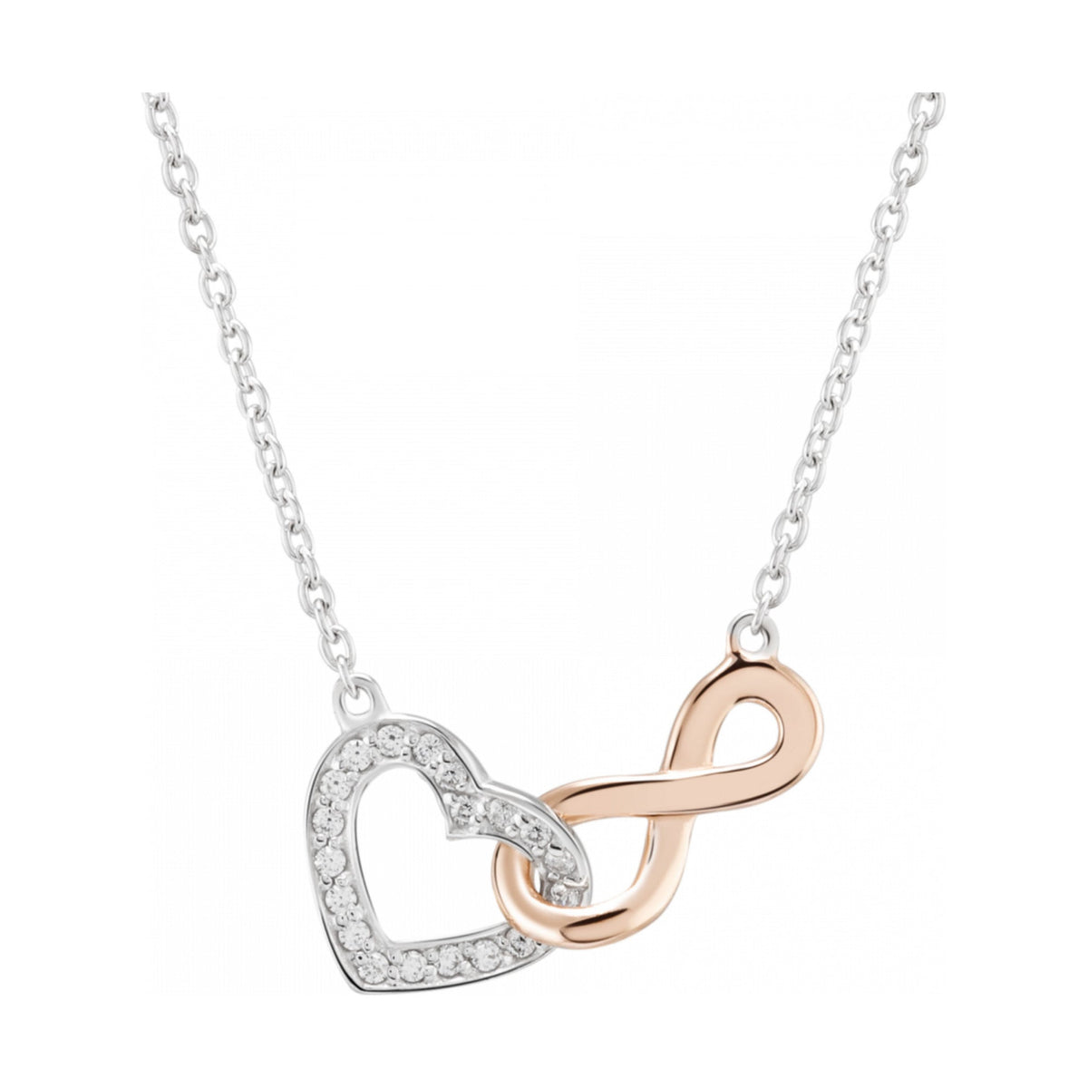 Colar Unike Love in Rose Infinito Bicolor — UK.CL.1110.0027