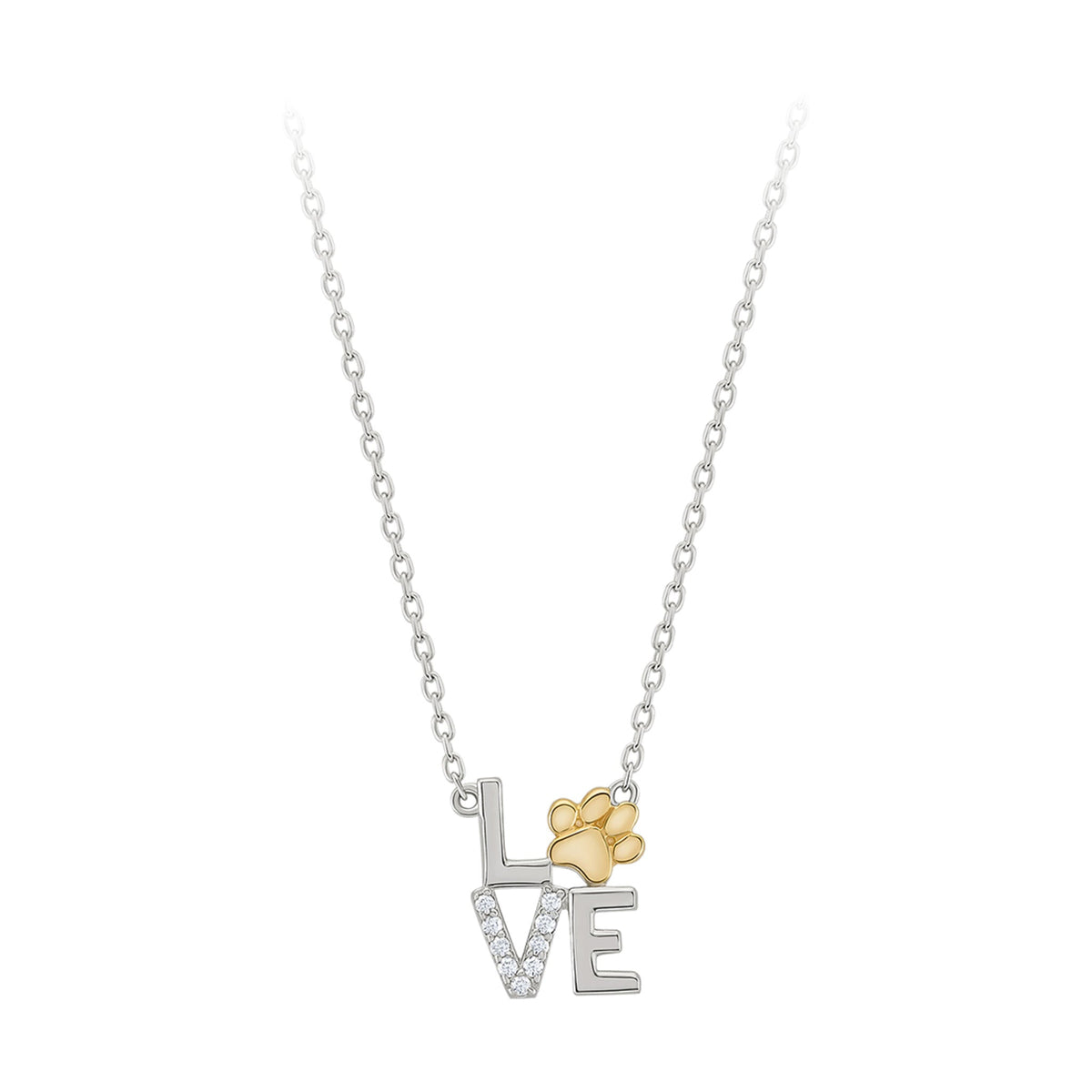 Colar Unike Classy Pet Love Bicolor — referência UK.CL.1205.0109