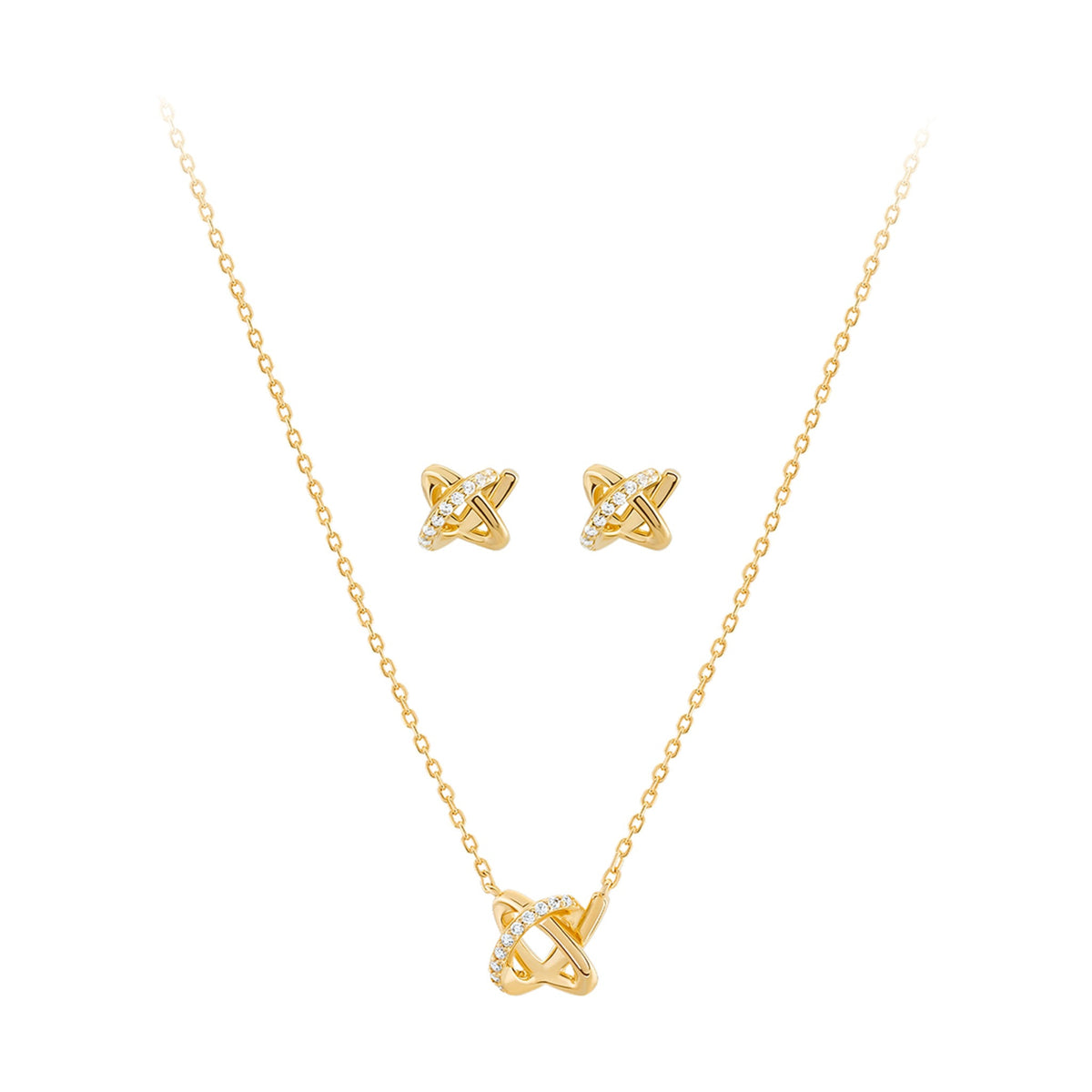 Conjunto Unike Classy Knot Dourado — UK.PK.1204.0021