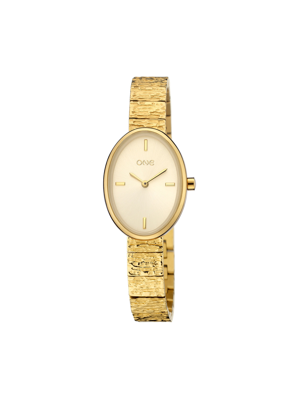 Relógio ONE Mirage Dourado, vista frontal; referência OL4206GG61L
