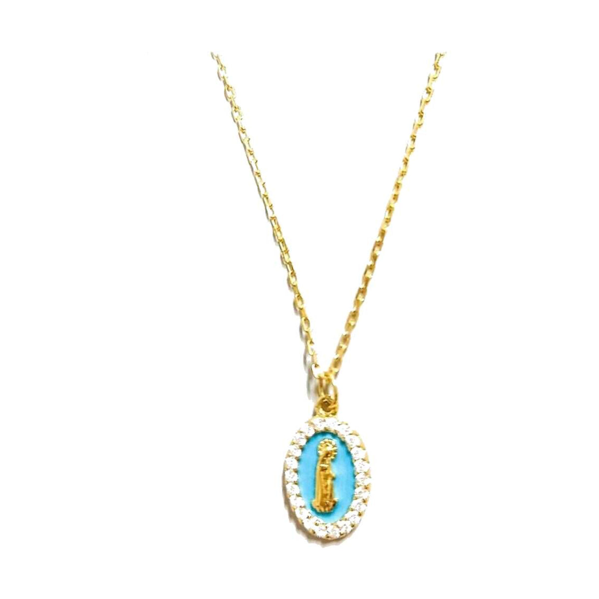 Colar Amen Nossa Senhora de Fátima Dourado CLMISMGPEF