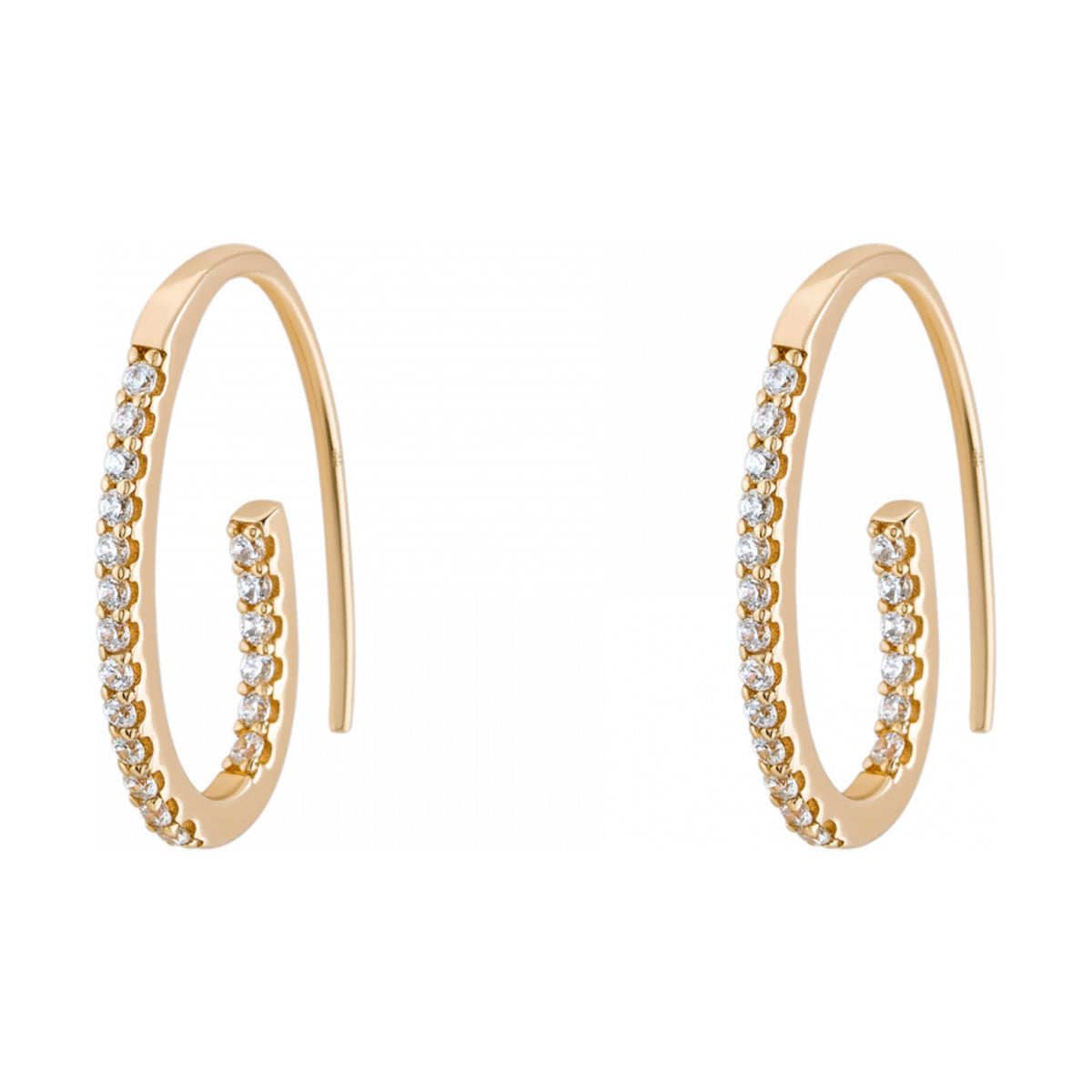 Argolas Unike Classy Open Circular Hoop Douradas — UK.AR.1204.0060
