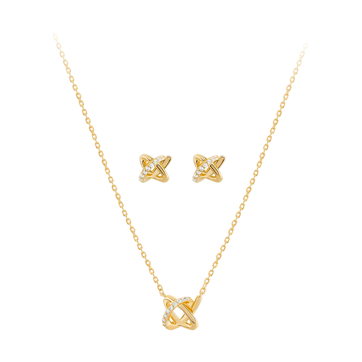 Conjunto Unike Classy Knot Dourado — UK.PK.1204.0021