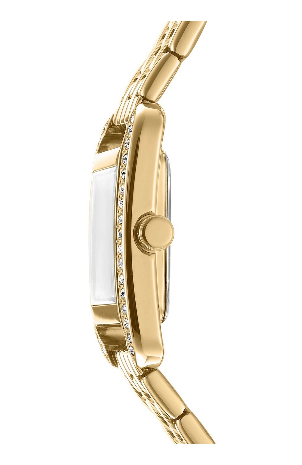 Relógio DKNY Signature Shape Dourado — vista lateral, referência DK1L117M0035