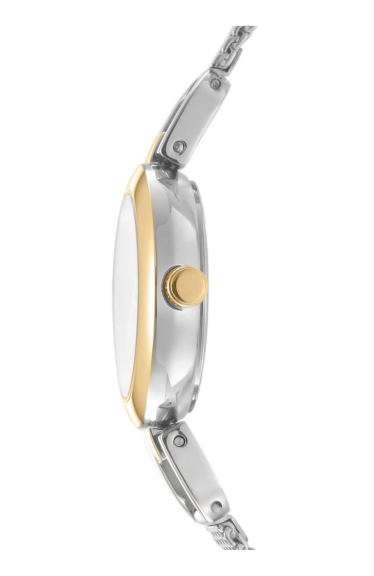 Relógio DKNY Milanese Verde — vista lateral, referência DK1L161M0265