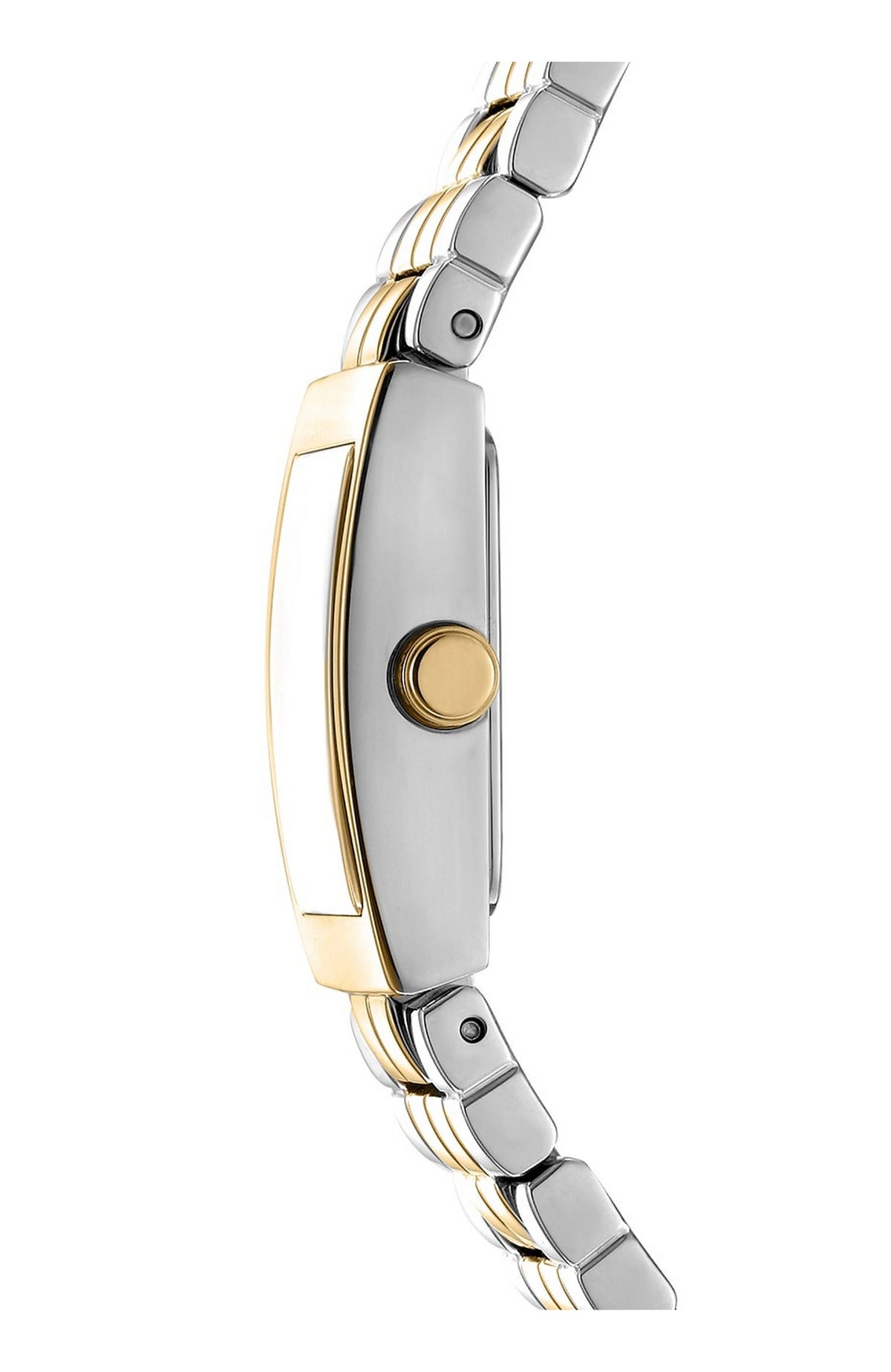 Relógio DKNY Signature Shape Bicolor Champanhe — vista lateral, referência DK1L172M0055