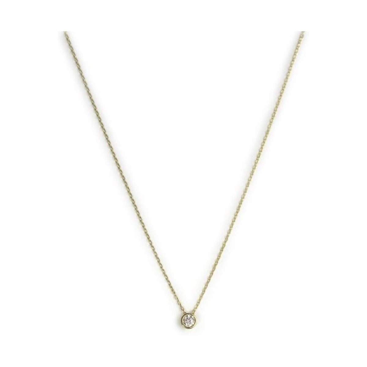 Colar Amen Diamonds Forever Ponto de Luz Dourado CLSOT40GB