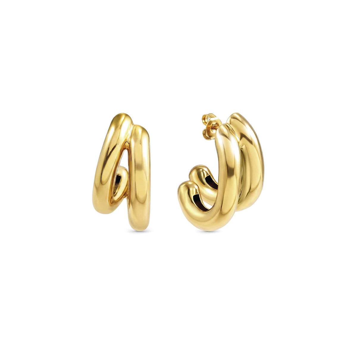 Brincos Nomination Wear&Style Argola Dupla Dourados — 134518/012