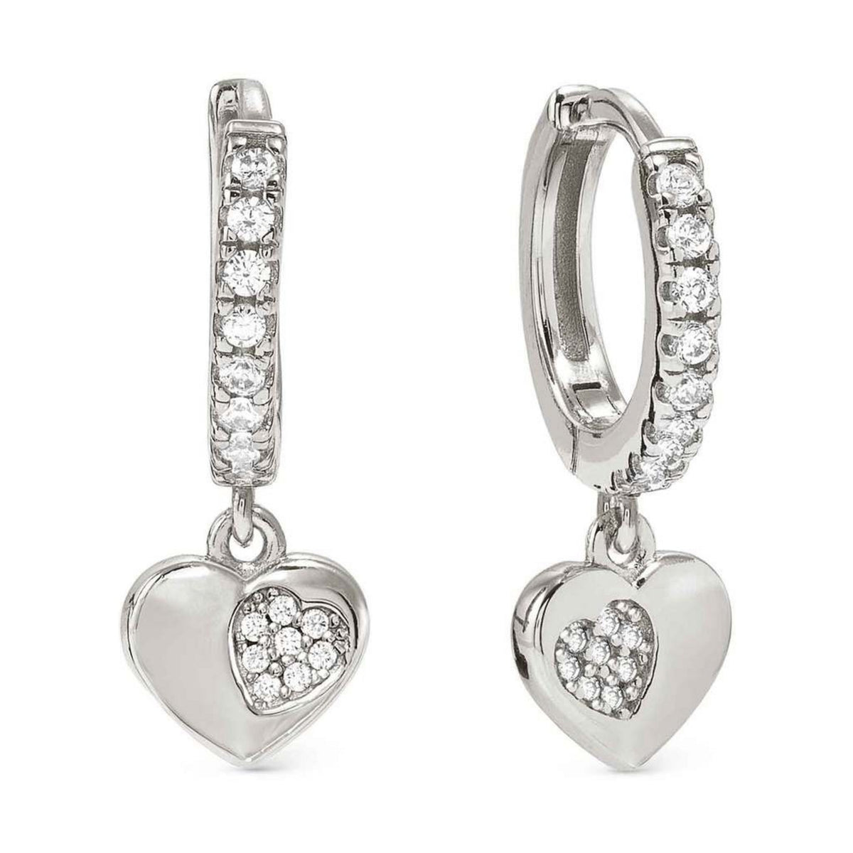 NN F, PETIT SPARKLE BRINCOS ARGOLA, PRATA 925, ZR, CORAÃ‡ÃO,2,26GR — 242311/004