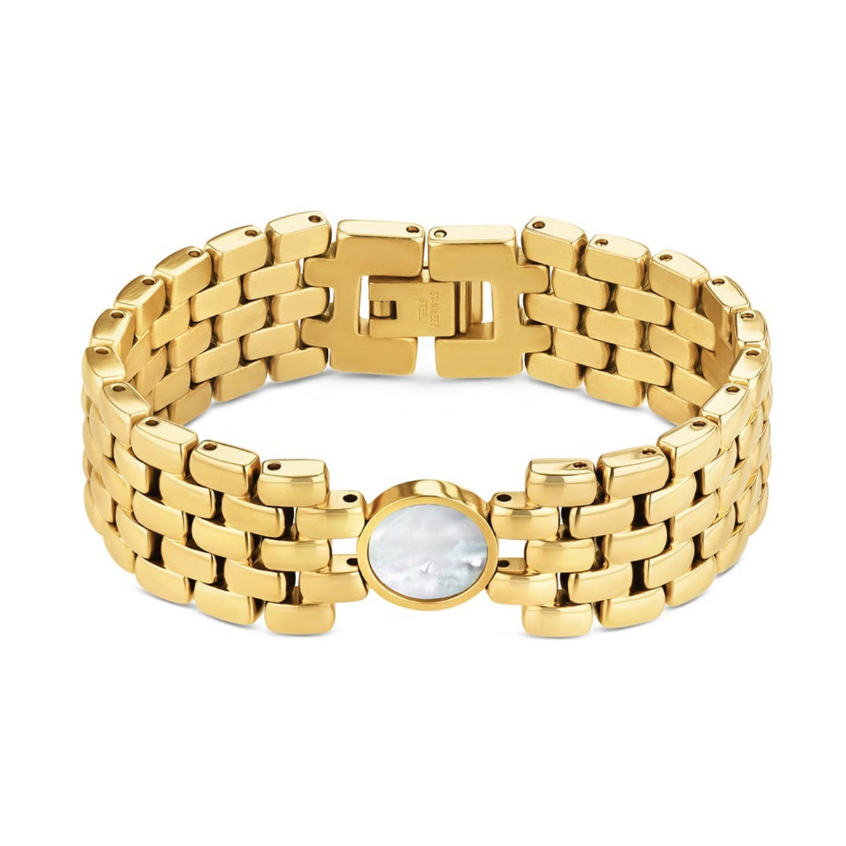 Pulseira ONE Passion Dourada — OJBA68G, vista frontal