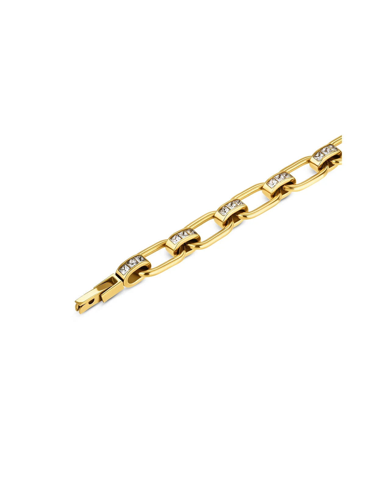 ONE OJCHB01G — pulseira aberta, com detalhe do fecho