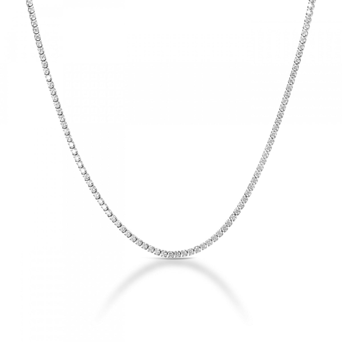 Colar ONE Silver Frost Refined Prateado com Zircónias — referência OJSFN02S